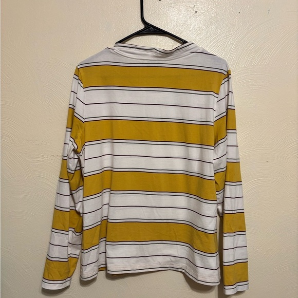 Christopher & Banks Yellow and White Long Sleeve Tee - Picture 8 of 8